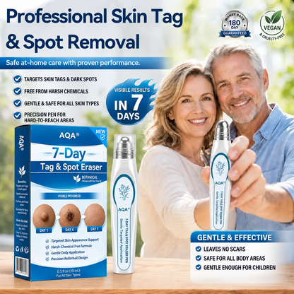 AQA® 𝟕-𝐃𝒂𝘆 𝐒𝗸𝐢𝐧 𝐓𝒂𝗴 𝐒𝐩𝙤𝐭 𝐄𝐫𝒂𝐬𝙚𝐫 Painless Scar-Free
