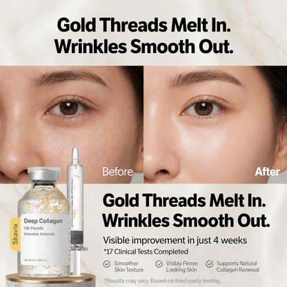 ✨ 30-Peptide Golden Silk Firming Ampoule – Melt-In Threads for Smoother, Tighter-Looking Skin
