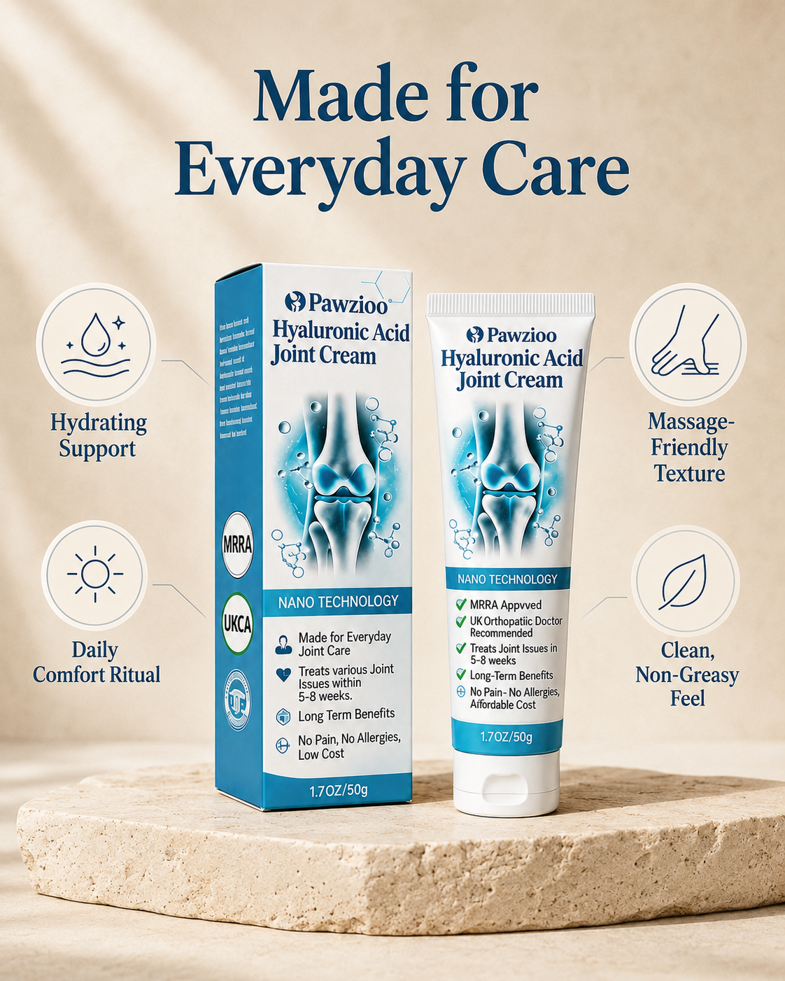 Pawzioo Joint Cream | Reduces knee pain by up to 87% – in just 48 hours!