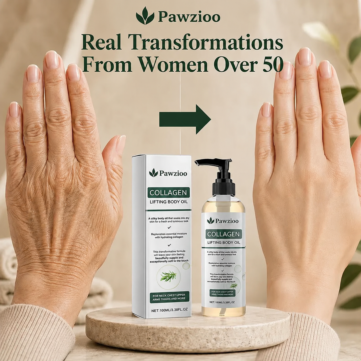 Pawzioo™ Firms Crepey Skin in Just 48 Hours