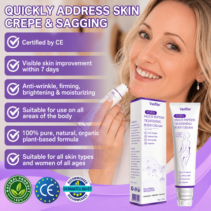 Vaxflite® PDRN Multi-Peptide Massaging Body Roller Cream- Anti-aging, Hydrating, Skin Firming & Lifting, Skin Repair, Even Tone, Acne and Dark Spot Treatment, Wart and Mole Removal, and Psoriasis Relief⭐