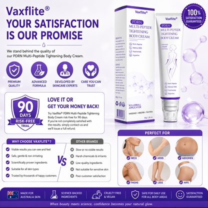 Vaxflite® PDRN Multi-Peptide Massaging Body Roller Cream- Anti-aging, Hydrating, Skin Firming & Lifting, Skin Repair, Even Tone, Acne and Dark Spot Treatment, Wart and Mole Removal, and Psoriasis Relief⭐