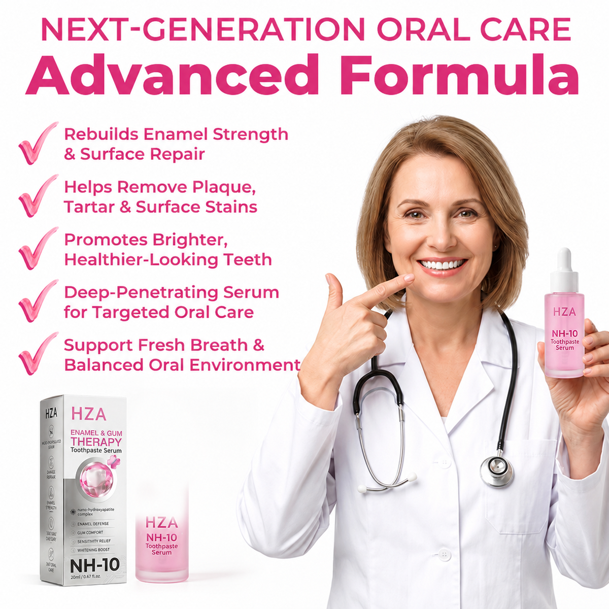 HZA® Thismile NH-10 Enamel & Gum Advanced Therapy Toothpaste Serum