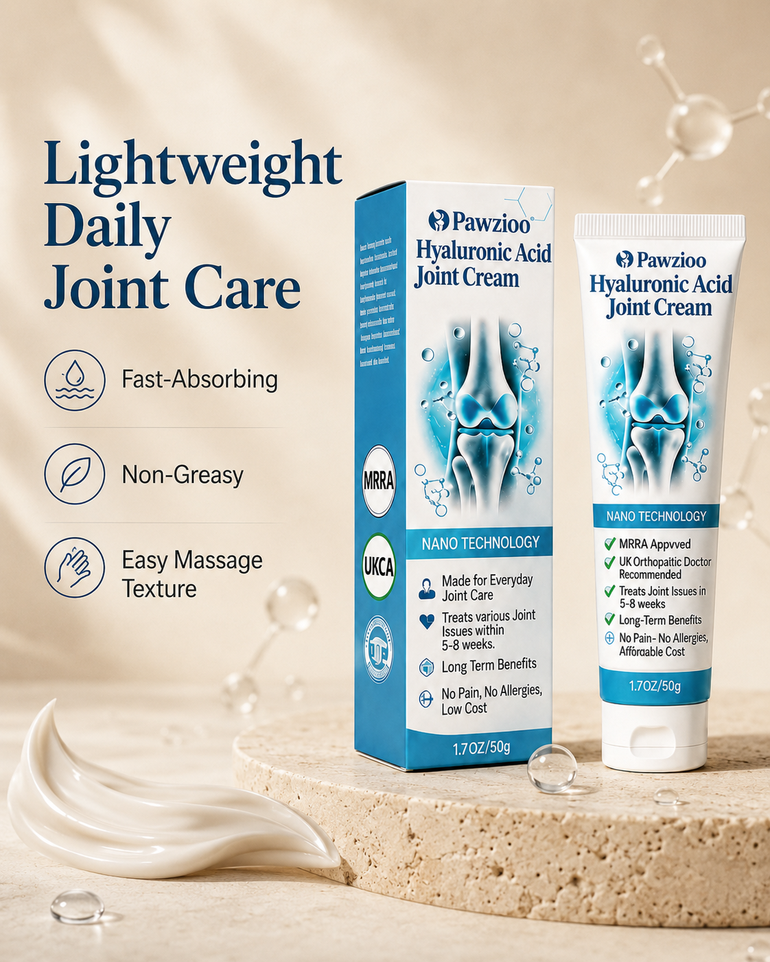Pawzioo Joint Cream | Reduces knee pain by up to 87% – in just 48 hours!